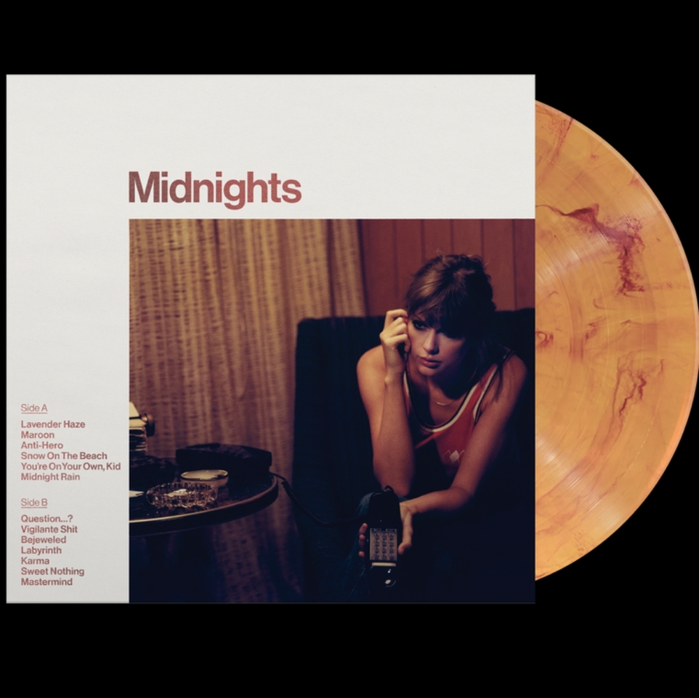 Midnights Orange Marble Vinyl Record